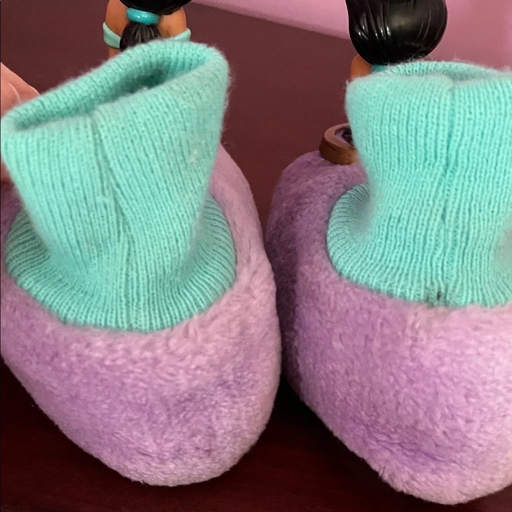 Disney Jasmine Purple and Teal Kids Slippers size 9/10